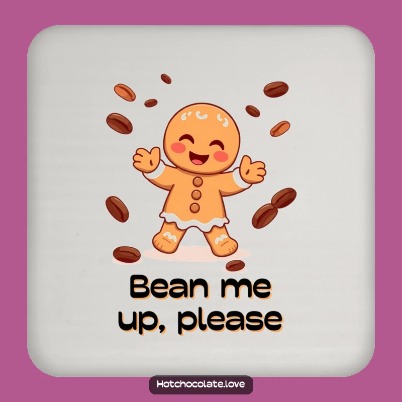 Funny Gingerbread Man Juggling Coaster - Festive Table Protection