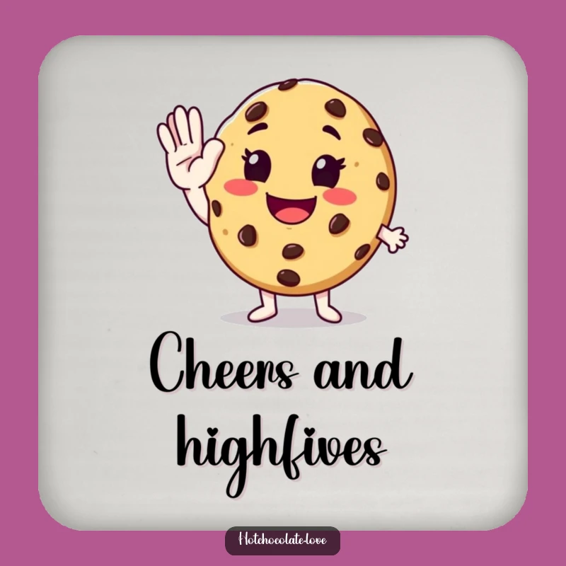 Funny High-Five Cookie Coaster - Cheers Up Your Table