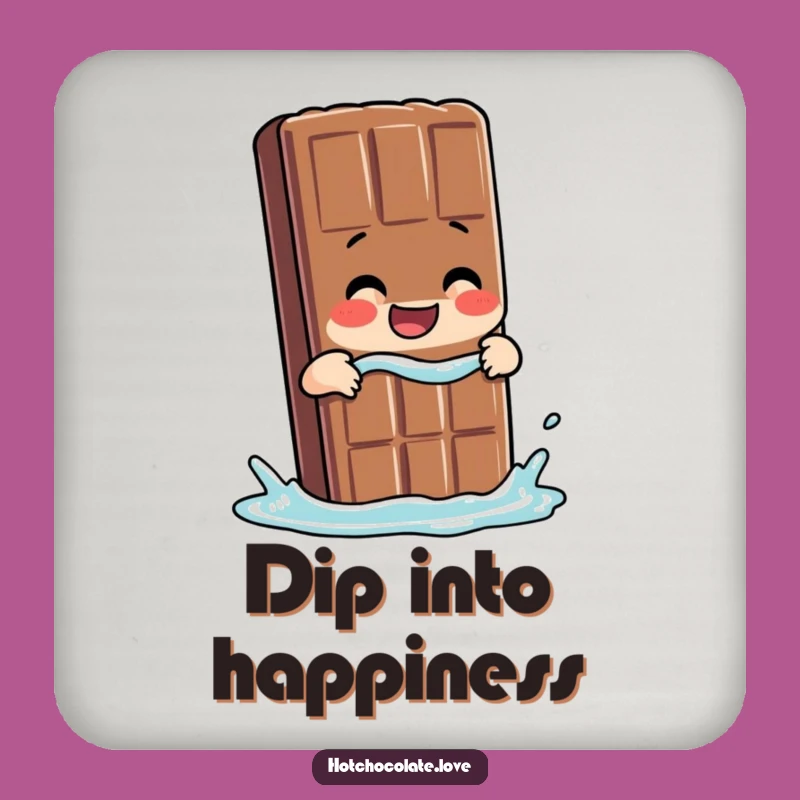 Funny Chocolate Bar Dip Coaster Set - Protect Surfaces with Sweetness