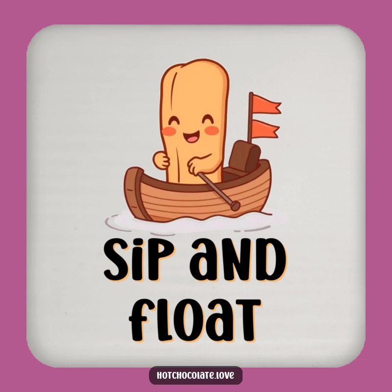 Funny Cinnamon Stick Chocolate Boat Coaster - Protect Surfaces with Humor