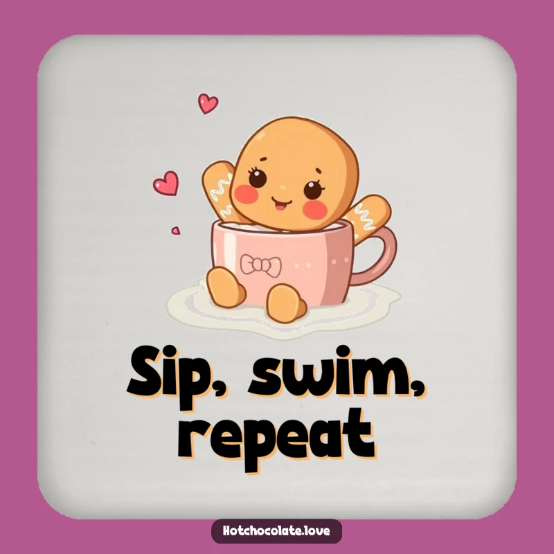 Funny Gingerbread Coasters (Set of 4): Hot Chocolate Protection - Unique Gift