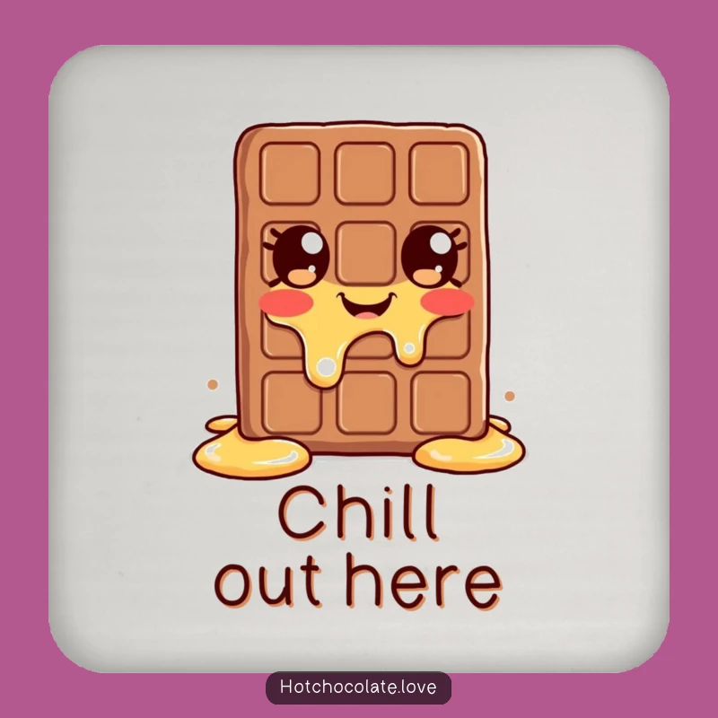 Funny Melting Chocolate Bar Coaster: Protect Surfaces with Sweet, Cheerful Style!