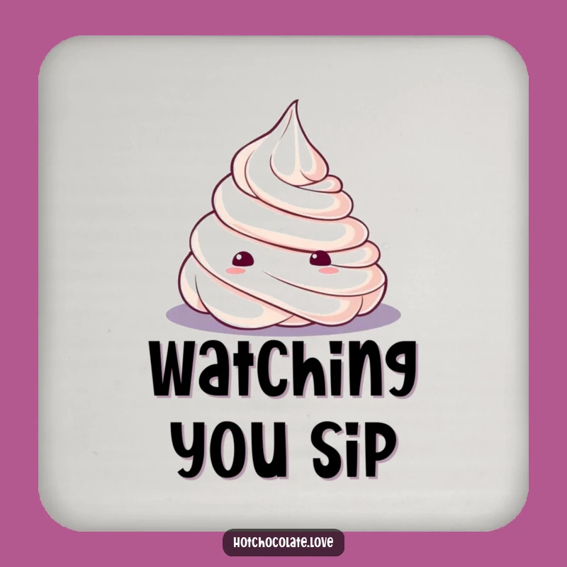 Funny Whipped Cream Coaster: Protect Surfaces with Curious Dollop Charm, Gift