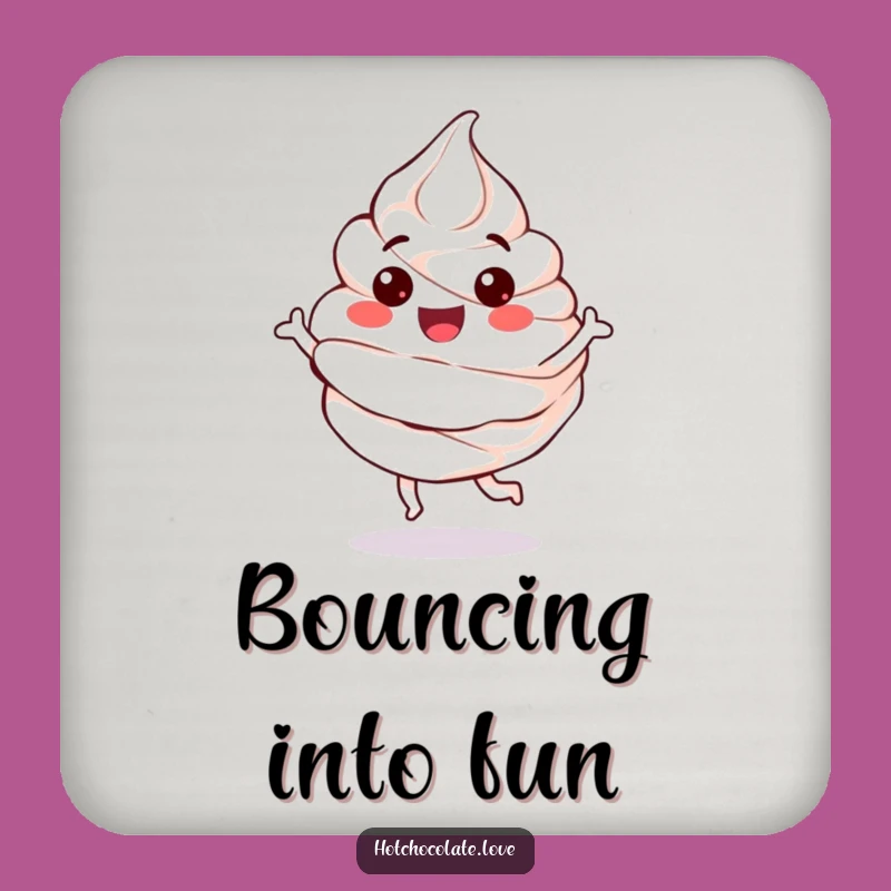 Funny Whipped Cream Coaster Set: Protect Surfaces with Bouncing Art