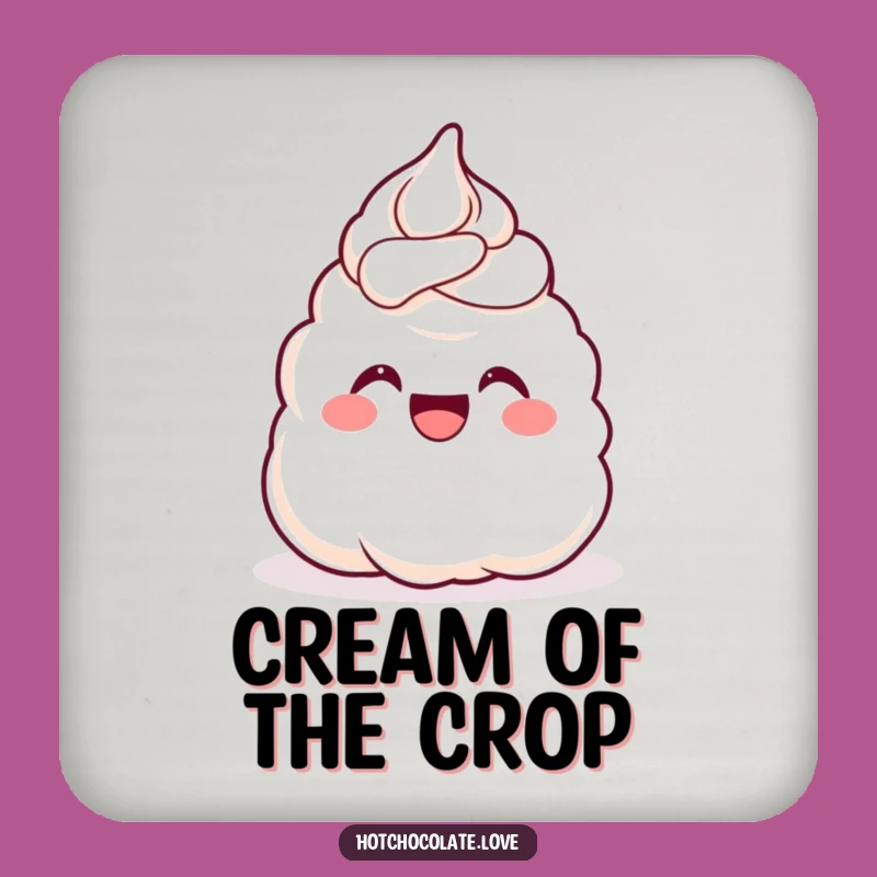 Funny Whipped Cream Drink Coaster: Protect Surfaces with Sweet Style