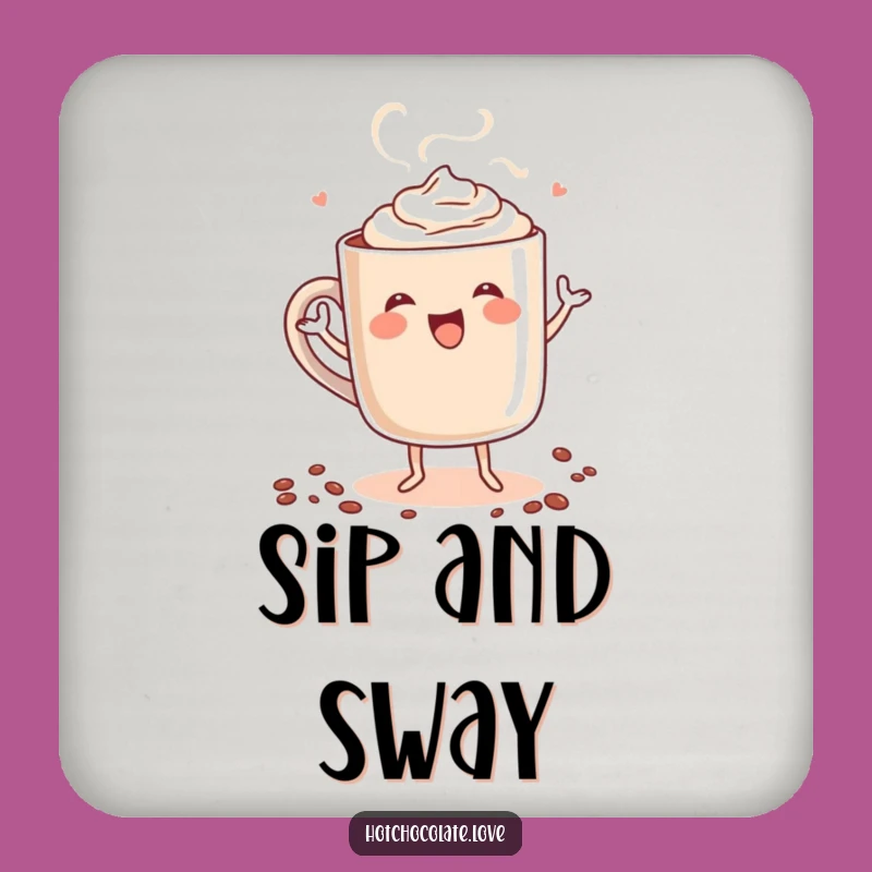 Funny Hot Chocolate Dance Coaster - Protect Surfaces with Steaming Fun, Perfect Funny Gift