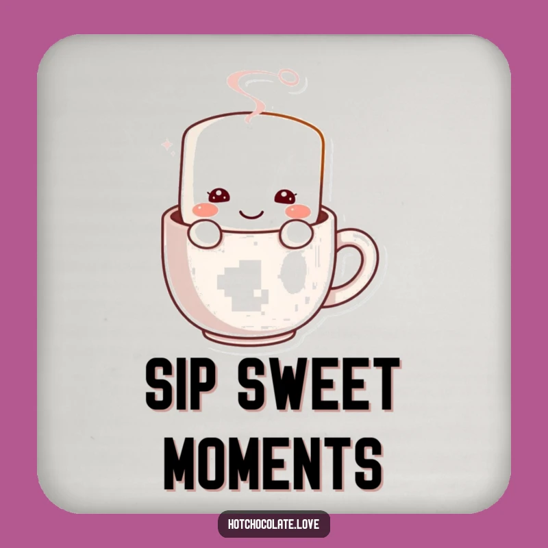 Funny Marshmallow Coaster: Protect Surfaces with Hilarious Hot Drink Art