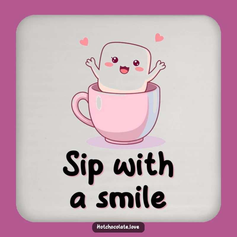 Funny Marshmallow Drink Coaster: Protect Surfaces with Sweet S'mores Charm