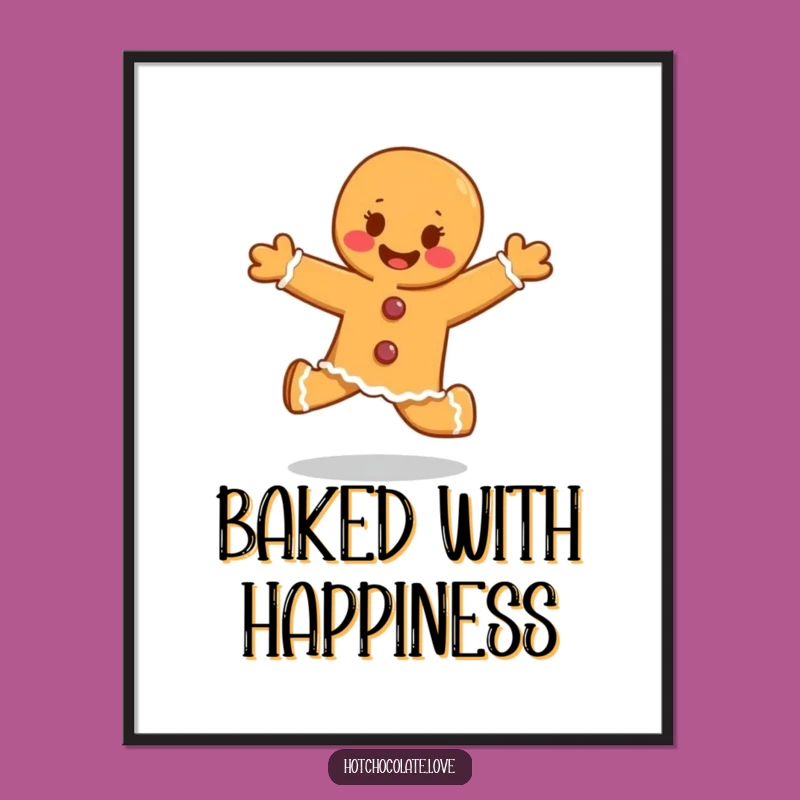 Funny Gingerbread Skipper Poster: Glee Character Art, Whimsical Funny Gift Decor