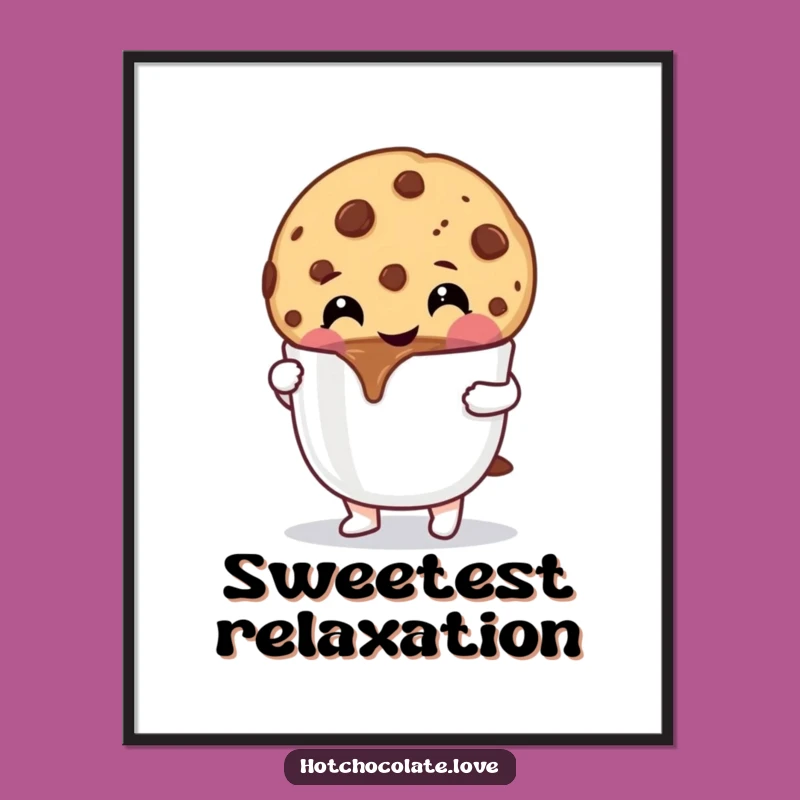Funny Cookie Poster: Hilarious Chocolate Chip Art for Sweet Spaces