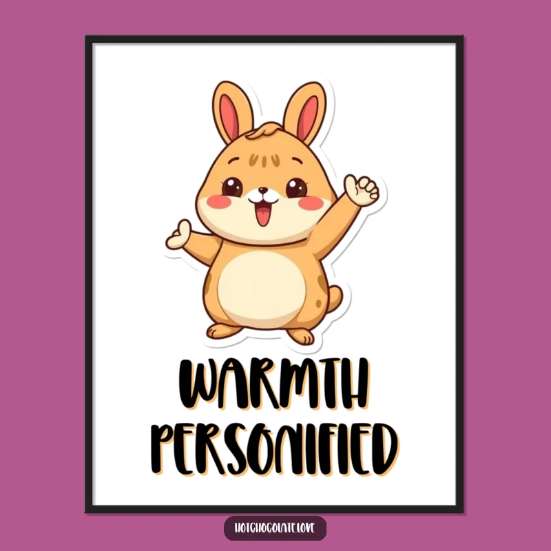 Funny Cinnamon Bun Poster: Proud Character Posing, Warm Wall Art, Perfect Funny Gift