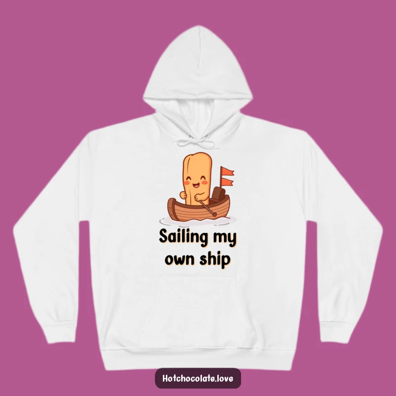 Cozy Funny Cinnamon Stick Chocolate Boat Hoodie - Warm & Hilarious Apparel