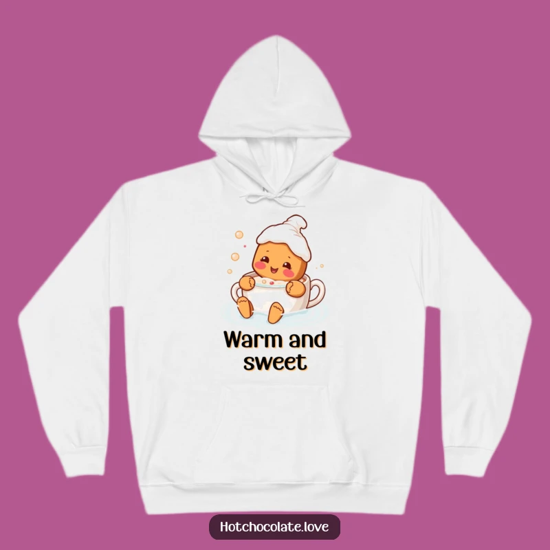 Cozy Funny Gingerbread Hot Chocolate Hoodie - Warm & Whimsical Gift