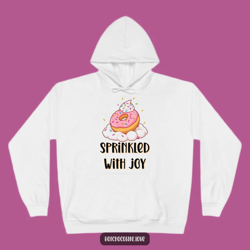 Funny Donut Hoodie: Frolicking Sprinkles, Cozy Comfort, Perfect Sweet Gift