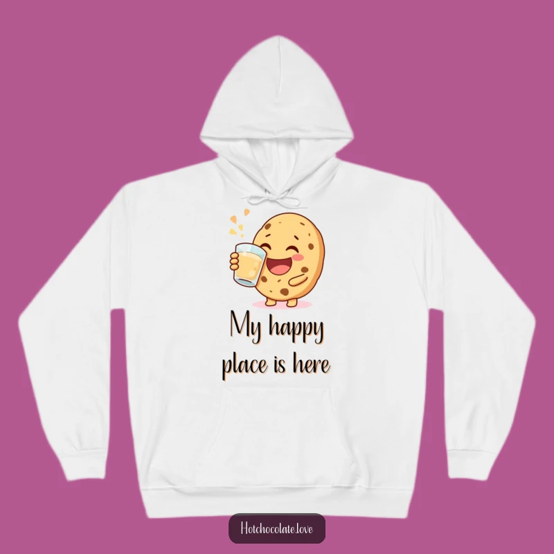 Funny Happy Cookie Hoodie: Cozy Up in Joy with This Jovial Sipping Sweatshirt