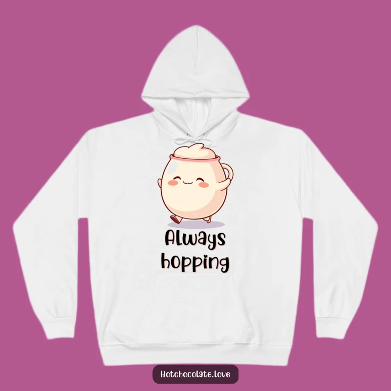 Funny Skipping Mug Hoodie: Cozy Up with Cheerful, Energetic Vibes!