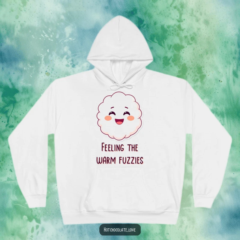 Funny smiling steam hoodie, with a happy face, offering cozy warmth and cheerful joy for delightful everyday wear.