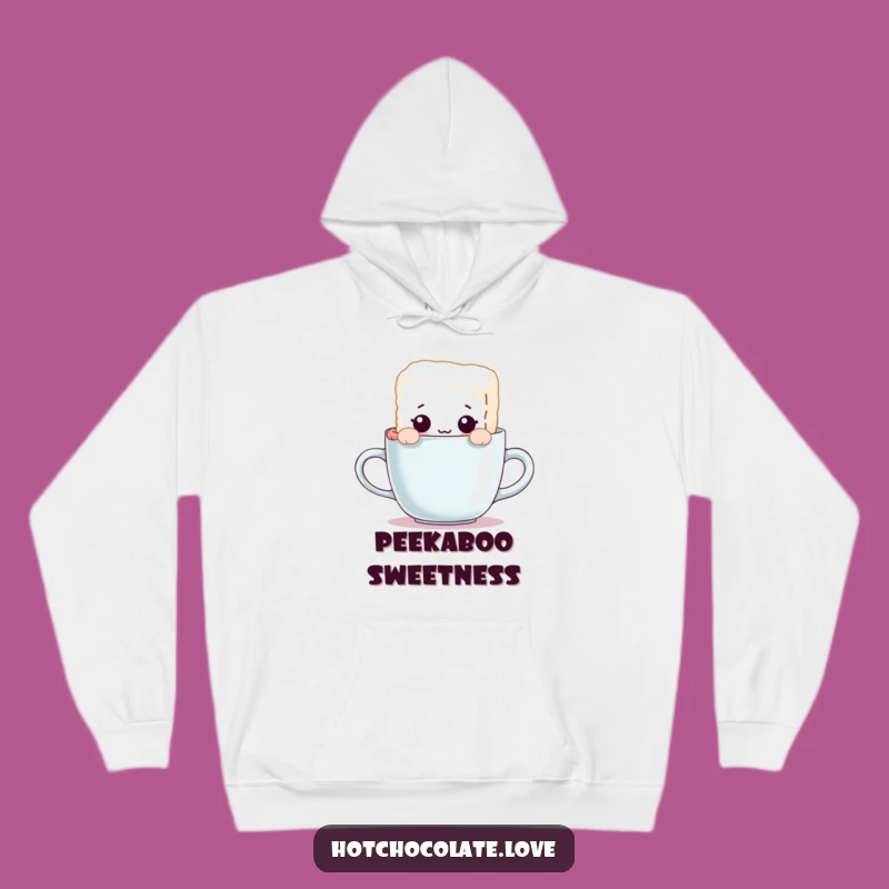 Cozy Funny Sugar Cube Hoodie: Curious Character Peeking, Warm & Hilarious Gift