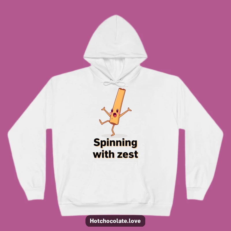Funny Cinnamon Stick Hoodie: Surprise Cartwheel Comfort - Warm & Witty Wear