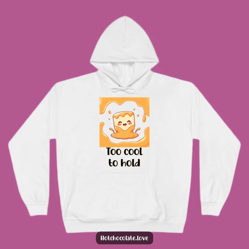 Cozy Funny Melting Caramel Cube Hoodie: Stay Warm with Sweet, Humorous Style