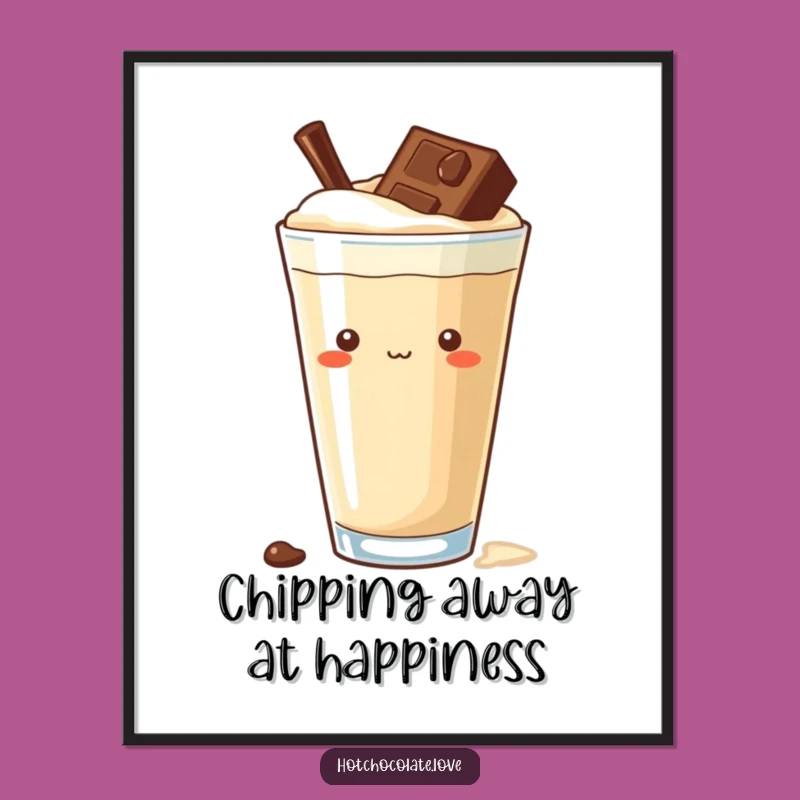 Free Printable Wall Art: Curious Cookie Peek, Funny Drink Decor Download