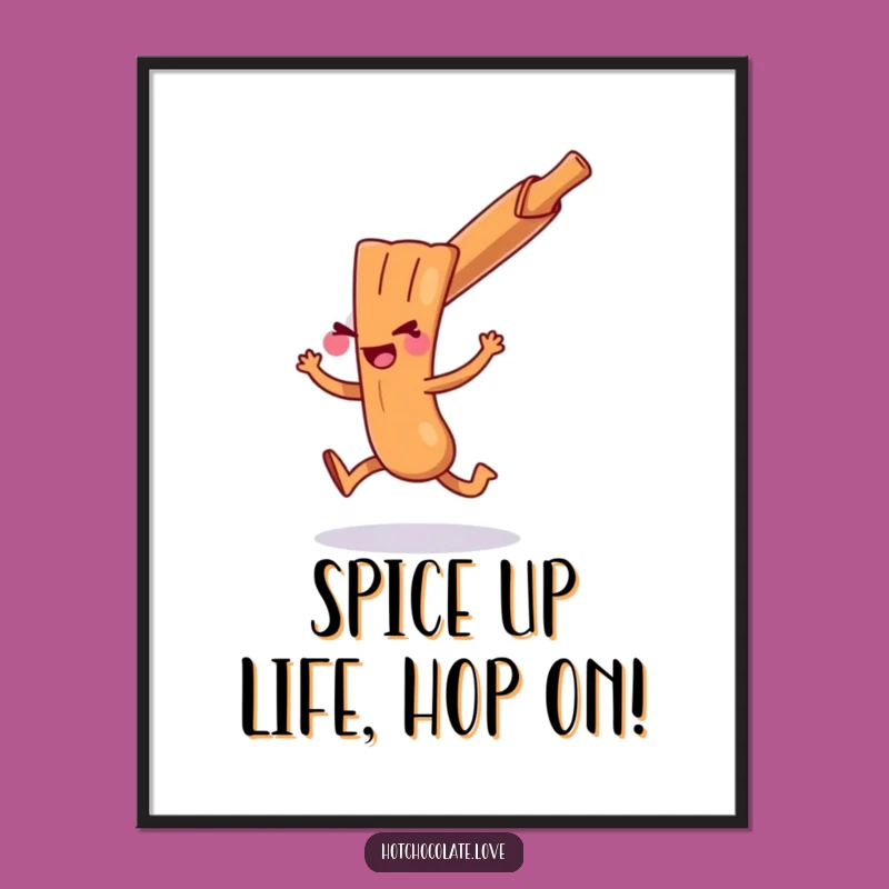 Funny Free Printable Wall Art: Cinnamon Stick Humorous Downloadable Decor