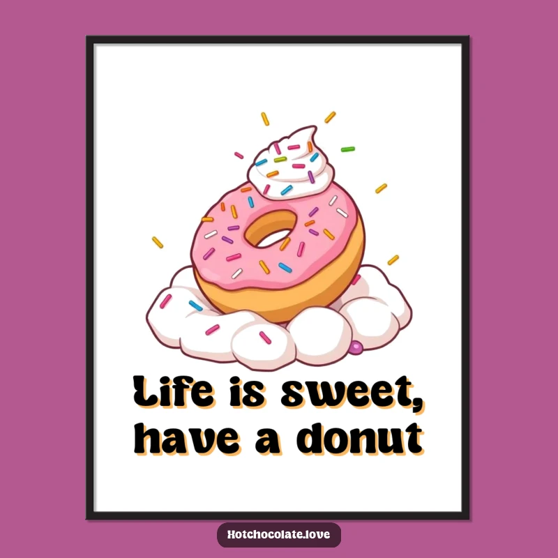 Funny Free Printable Wall Art: Frolicking Donut, Sweet Downloadable Art for Your Space!