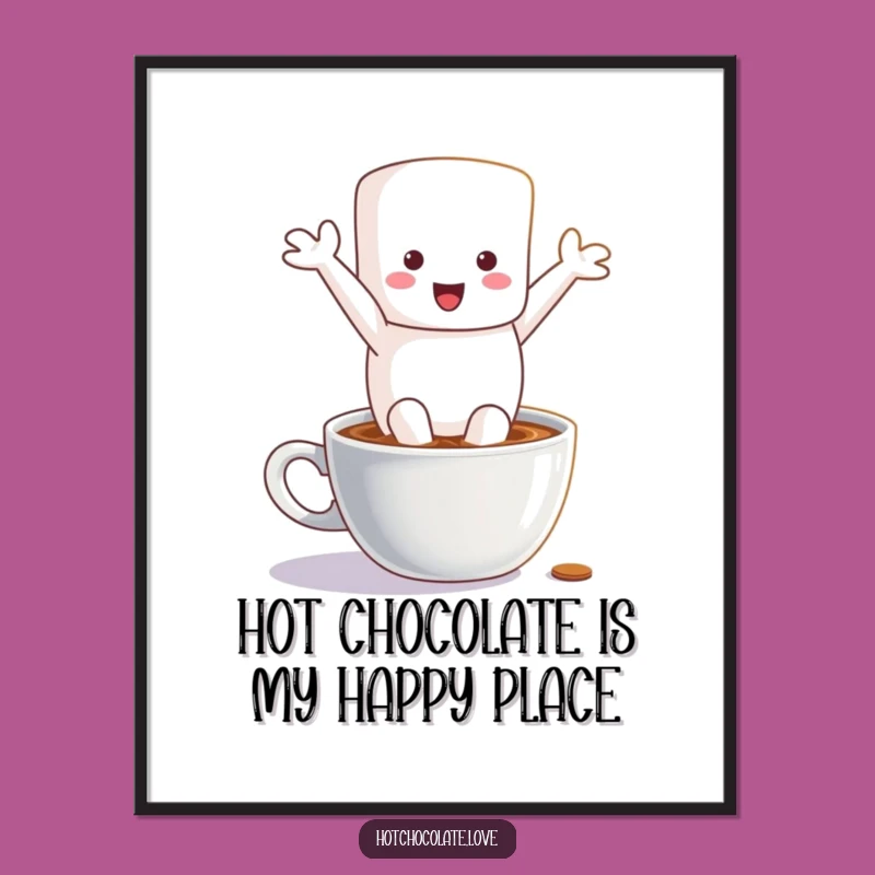 Funny Free Printable Wall Art: Marshmallow Diving, Hilarious Downloadable Decor