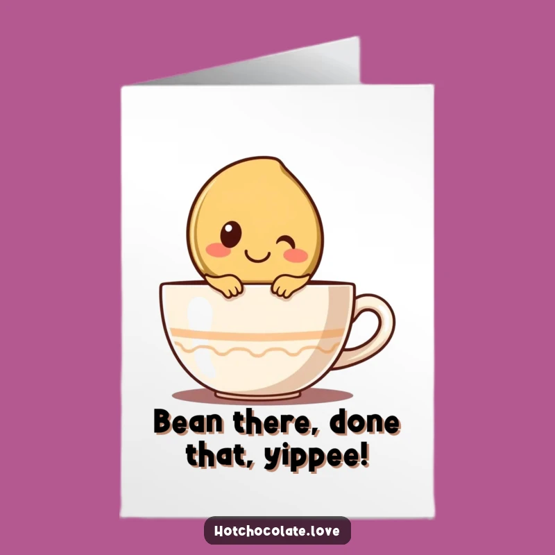 Free Printable Funny Birthday Card: Coffee Bean Surprise, Hilarious Downloadable Gift Idea