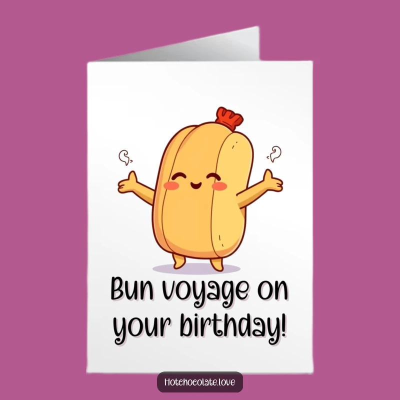 Free Printable Birthday Card: Smiling Hot Dog Hug - Warm DIY Downloadable Gift