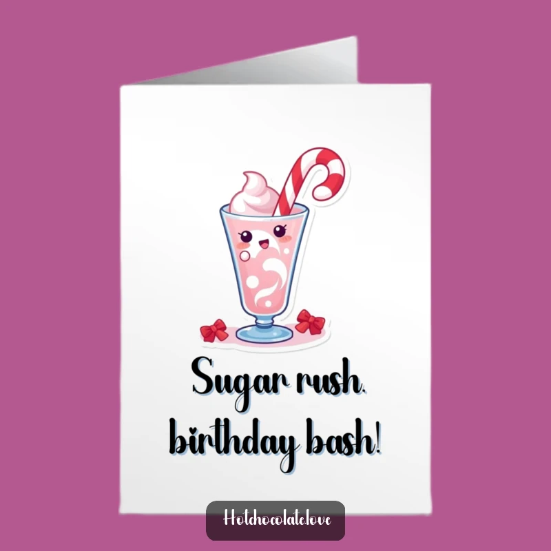 Free Printable Funny Birthday Card: Swirling Candy Cane Drink, Perfect LOL Downloadable Gift