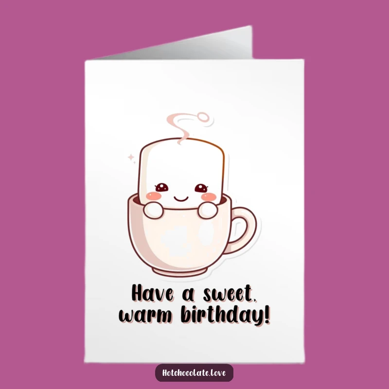 Free Printable Marshmallow Birthday Card: Cozy Comfort, Downloadable Funny Gift