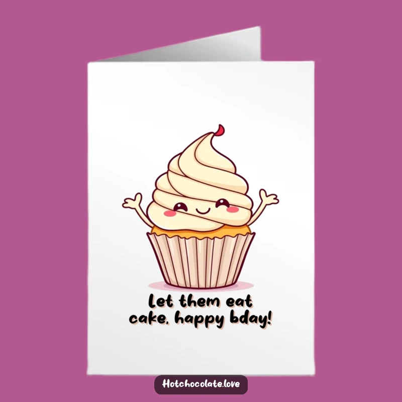 Free Printable Birthday Card: Jiggling Cupcake for a Sweet Celebration, Print at Home!