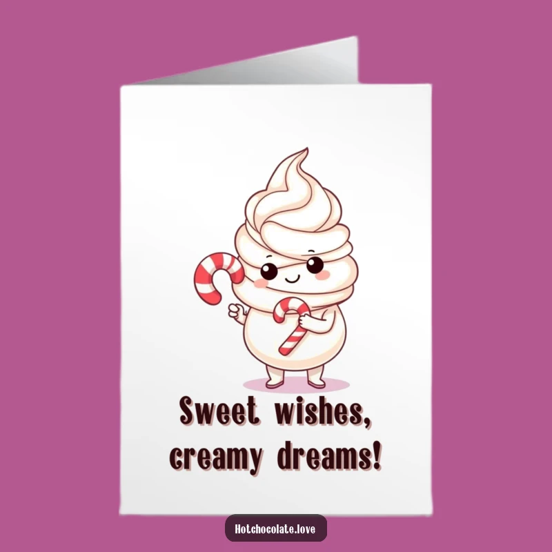 Free Printable Birthday Card: Proud Whipped Cream Candy Cane Funny Downloadable Gift