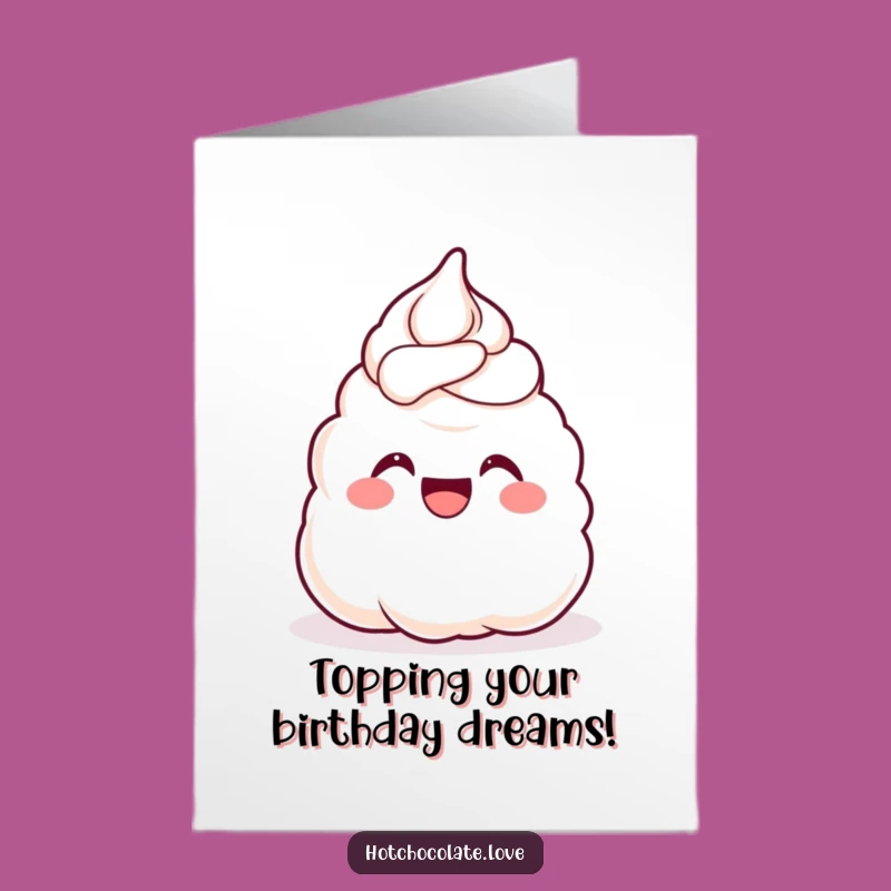Free Printable Birthday Card Funny Whipped Cream Cheering Downloadable Greeting