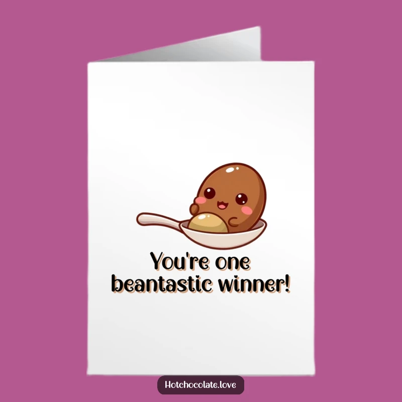 Free Printable Cocoa Bean Congrats Card: Giggling Downloadable Gift for Sweet Victories!