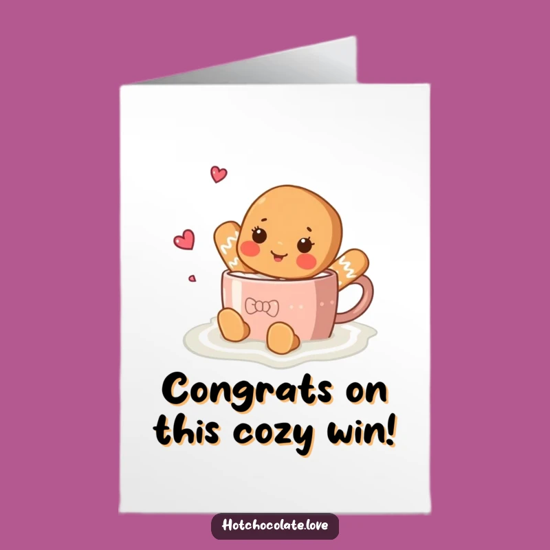 Free Printable Congrats Card: Gingerbread Hot Chocolate Dip Download