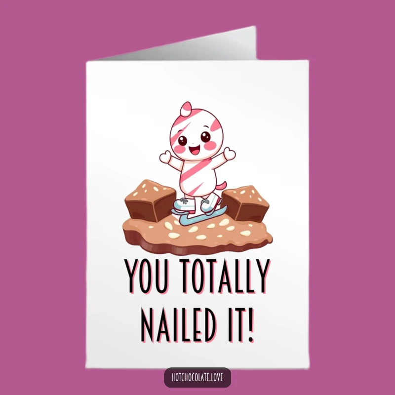 Free Printable Ice Skating Candy Cane Congrats Card - Funny Downloadable DIY Gift