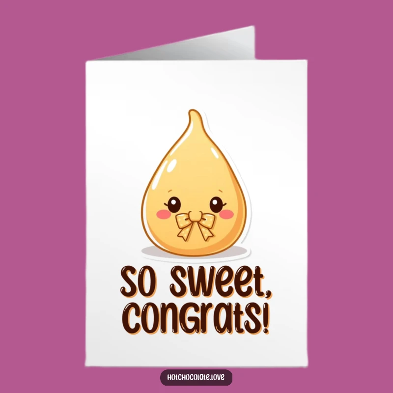 Charming Caramel Drop Congrats Card: Free Printable Downloadable