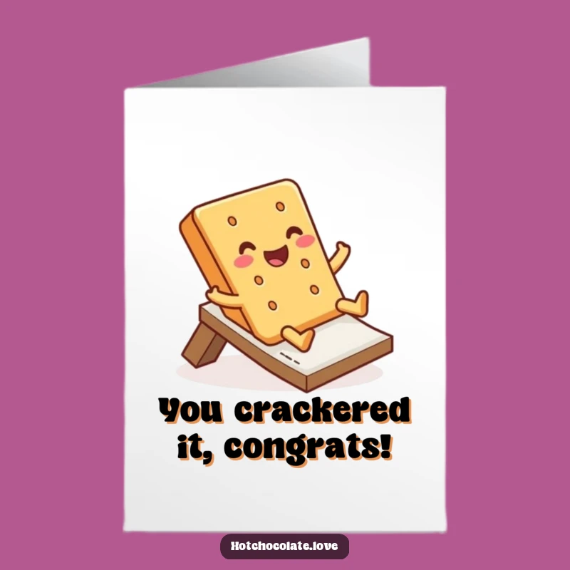 Happy Slide Graham Cracker Congrats Card: Free Printable Downloadable