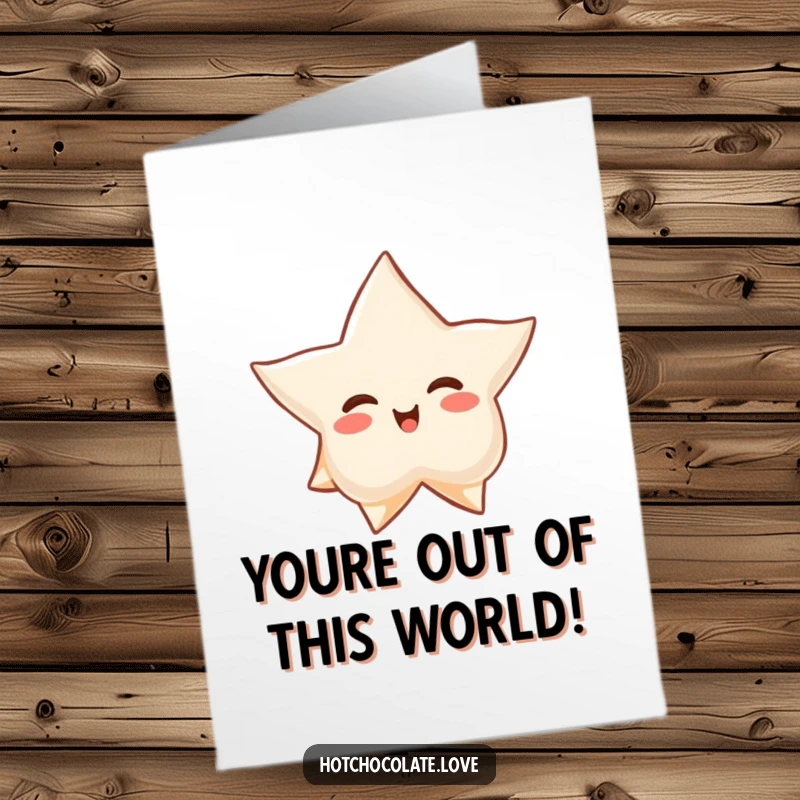 Funny Free Printable Congratulations Card: A proud star anise floating serenely, celebrating success with sophisticated flair.