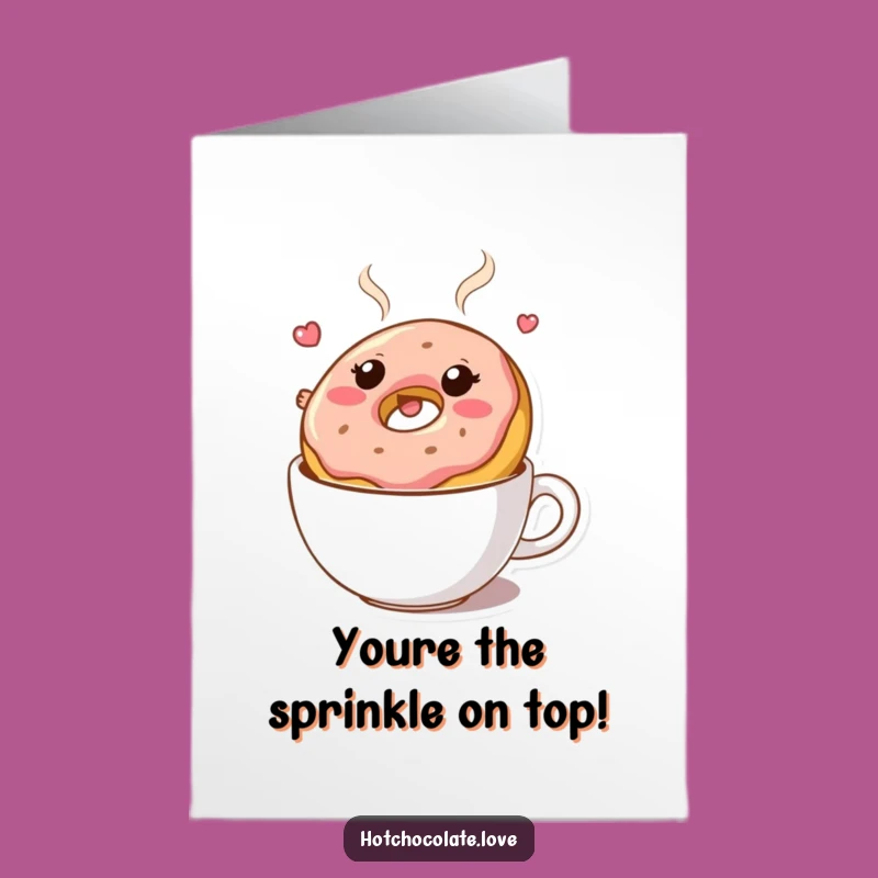 Free Printable Donut Congrats Card: Hot Chocolate Float humor, Funny Downloadable Gift