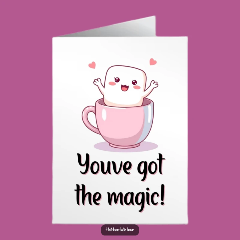 Free Printable Card: Happy Marshmallow Congrats Downloadable Funny