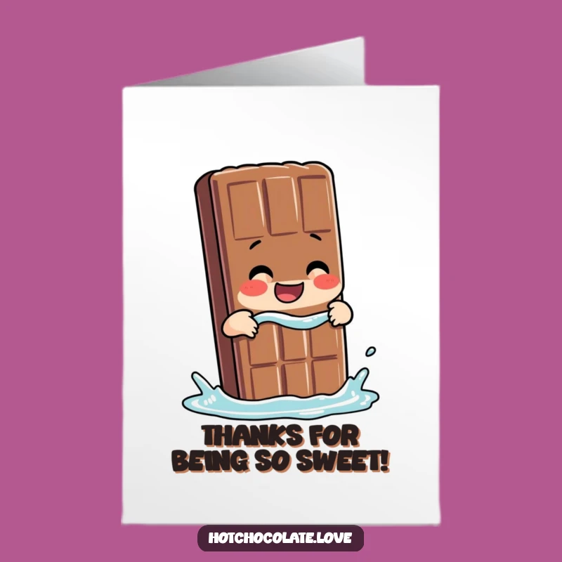 Free Printable Chocolate Thank You Card: Sweet Downloadable Gift of Gratitude