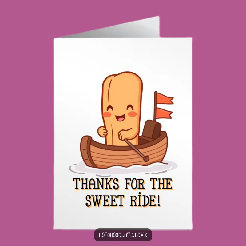Free Printable Thank You Card: Grateful Cinnamon Stick Navigates Chocolate!