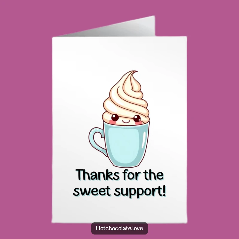 Free Printable Whipped Cream Mug Thank You Card - Funny Downloadable DIY Gift