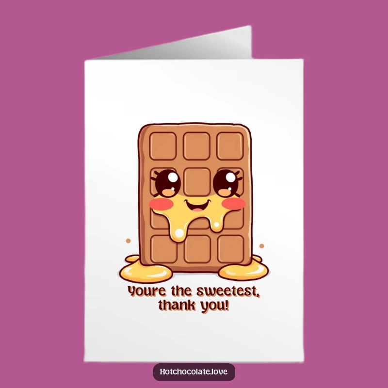 Free Printable Thank You Card: Funny Melting Chocolate Bar Gift