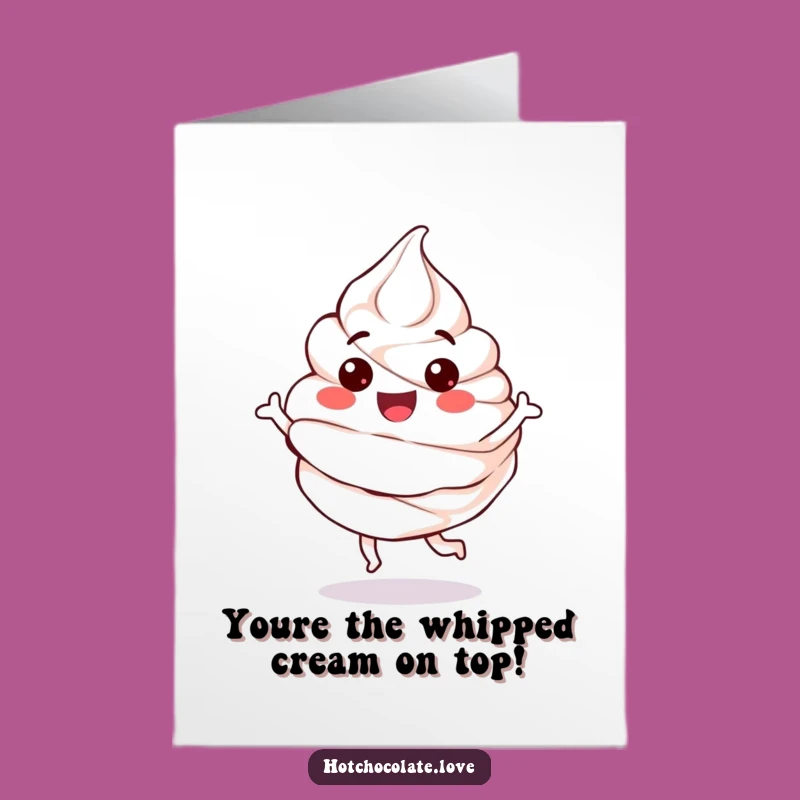 Free Printable Thank You Card: Whipped Cream Dollop Bounce, Sweet DIY Downloadable Thanks!