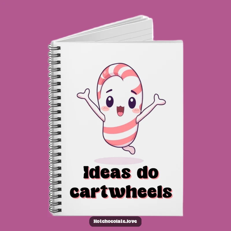 Funny Candy Cane Cartwheel Notebook: Surprise Character Journal, Perfect Funny Gift