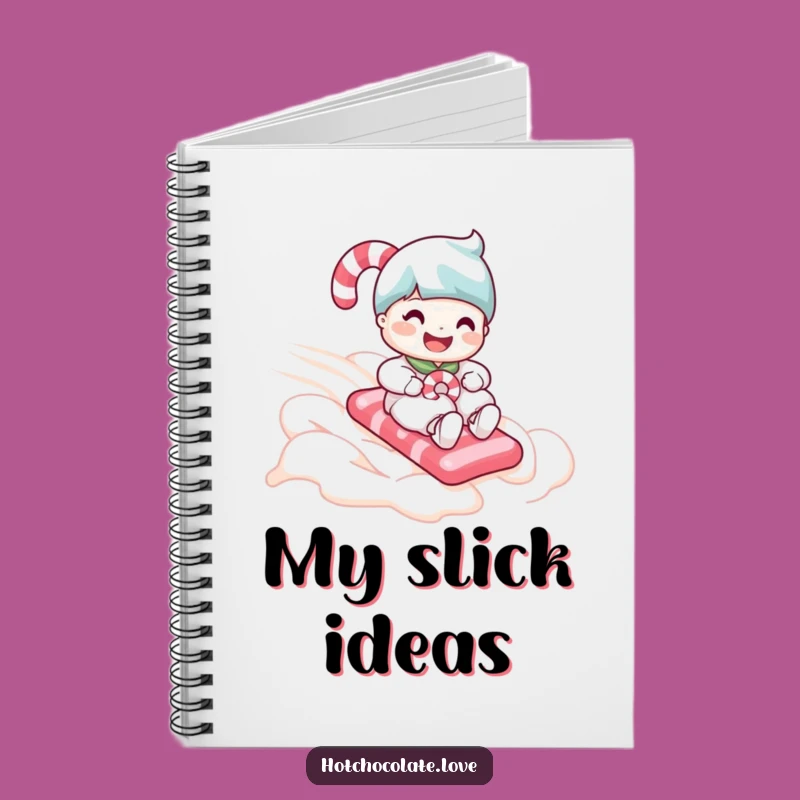 Funny Candy Cane Notebook: Whipped Cream Slope Journal - Hilarious Stationery